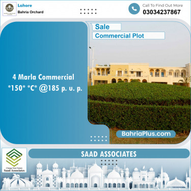 Commercial Plot for Sale in Bahria Orchard, Lahore - (BP-141902)