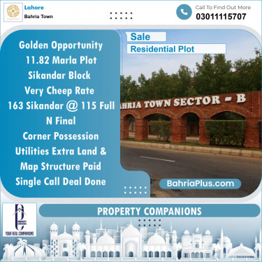 Residential Plot for Sale in Bahria Town, Lahore - (BP-141928)
