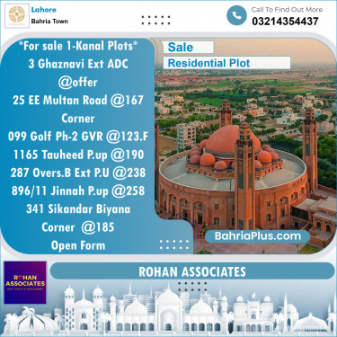 Residential Plot for Sale in Sector F - Ghaznavi Ext. Block -  Bahria Town, Lahore - (BP-141965)
