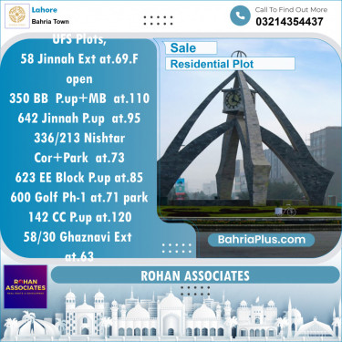 Residential Plot for Sale in Bahria Town, Lahore - (BP-141970)