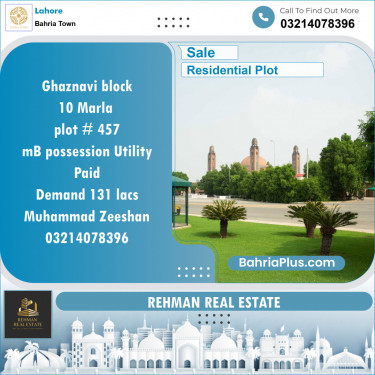 Residential Plot for Sale in Bahria Town, Lahore - (BP-141983)
