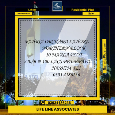 Residential Plot for Sale in Bahria Orchard, Lahore - (BP-142091)