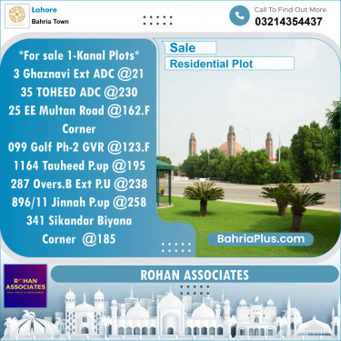 Residential Plot for Sale in Sector F - Ghaznavi Ext. Block -  Bahria Town, Lahore - (BP-142143)