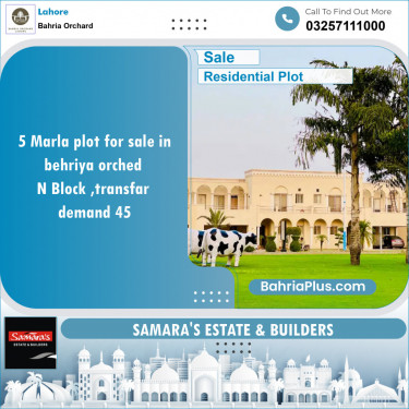 Residential Plot for Sale in Phase 2 - N Block -  Bahria Orchard, Lahore - (BP-142257)