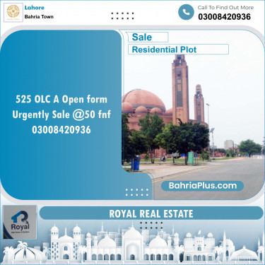 Residential Plot for Sale in Bahria Town, Lahore - (BP-142258)