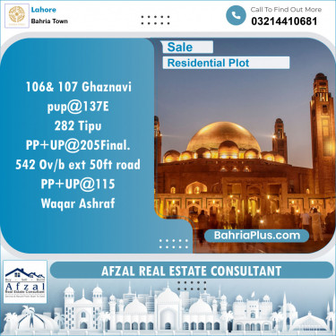 Residential Plot for Sale in Bahria Town, Lahore - (BP-142271)