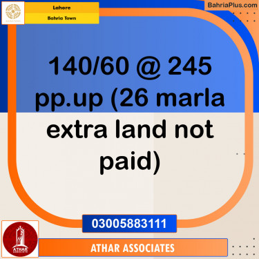 Residential Plot for Sale in Bahria Town, Lahore - (BP-142319)