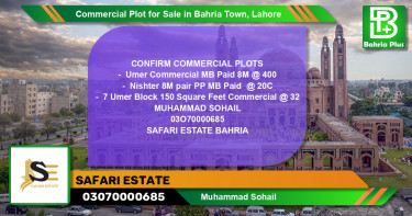 Commercial Plot for Sale in Bahria Town, Lahore - (BP-142334)