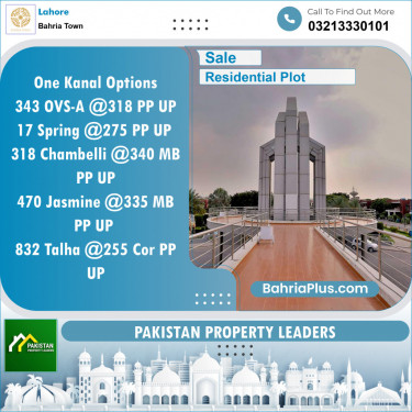Residential Plot for Sale in Bahria Town, Lahore - (BP-142507)