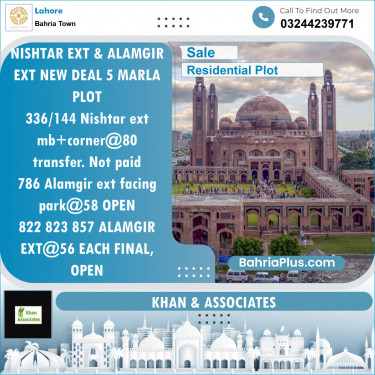 Residential Plot for Sale in Bahria Town, Lahore - (BP-142517)