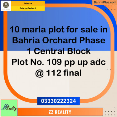Residential Plot for Sale in Phase 1 - Central District -  Bahria Orchard, Lahore - (BP-142546)
