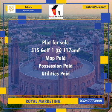 Residential Plot for Sale in Bahria Town, Lahore - (BP-142573)