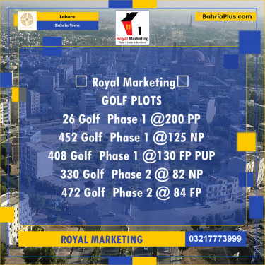 Residential Plot for Sale in Bahria Town, Lahore - (BP-142578)