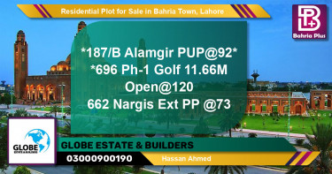 Residential Plot for Sale in Bahria Town, Lahore - (BP-142681)
