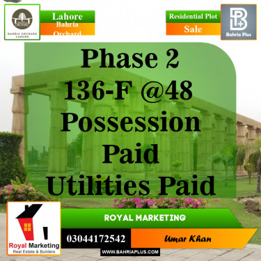 Residential Plot for Sale in Bahria Orchard, Lahore - (BP-142777)