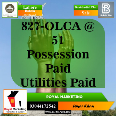 Residential Plot for Sale in Bahria Orchard, Lahore - (BP-142779)