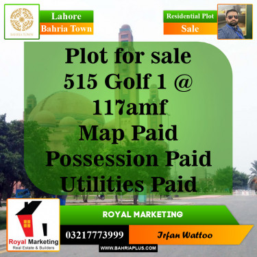 Residential Plot for Sale in Golf Phase 1 -  Bahria Town, Lahore - (BP-142791)