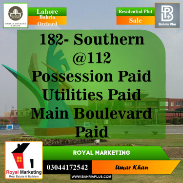 Residential Plot for Sale in Phase 1 - Southern District -  Bahria Orchard, Lahore - (BP-142809)