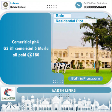 Residential Plot for Sale in Phase 4 - G3 Block -  Bahria Orchard, Lahore - (BP-142817)