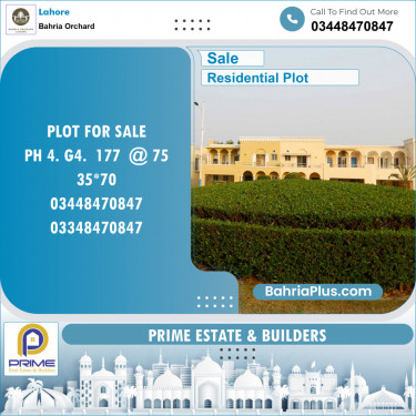 Residential Plot for Sale in Bahria Orchard, Lahore - (BP-142882)