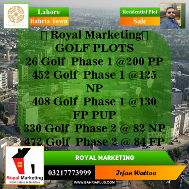 Residential Plot for Sale in Bahria Town, Lahore - (BP-142892)