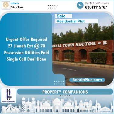 Residential Plot for Sale in Bahria Town, Lahore - (BP-142912)