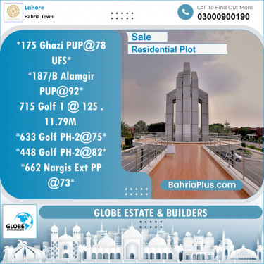 Residential Plot for Sale in Bahria Town, Lahore - (BP-142927)