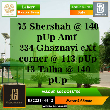 Residential Plot for Sale in Bahria Town, Lahore - (BP-142952)