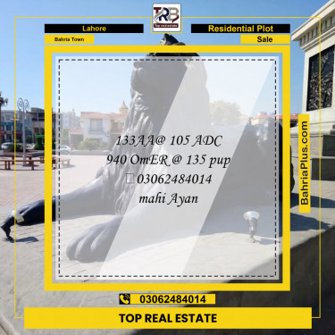 Residential Plot for Sale in Bahria Town, Lahore - (BP-142989)