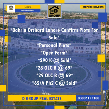 Residential Plot for Sale in Phase 2 - K Block -  Bahria Orchard, Lahore - (BP-142996)