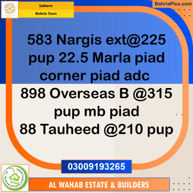 Residential Plot for Sale in Bahria Town, Lahore - (BP-143040)