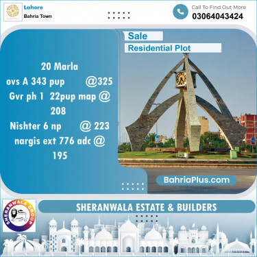 Residential Plot for Sale in Bahria Town, Lahore - (BP-143041)