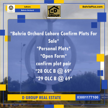 Residential Plot for Sale in Bahria Orchard, Lahore - (BP-143086)