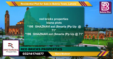 Residential Plot for Sale in Bahria Town, Lahore - (BP-143128)