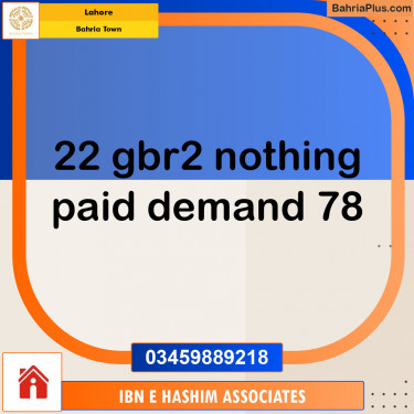 Residential Plot for Sale in Bahria Town, Lahore - (BP-143180)