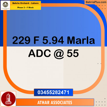 Residential Plot for Sale in Phase 2 - F Block -  Bahria Orchard, Lahore - (BP-143213)