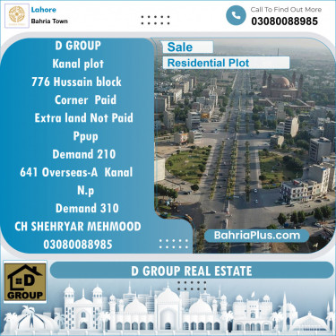 Residential Plot for Sale in Bahria Town, Lahore - (BP-143241)