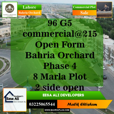 Commercial Plot for Sale in Bahria Orchard, Lahore - (BP-143297)