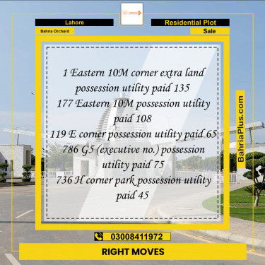 Residential Plot for Sale in Bahria Orchard, Lahore - (BP-143309)