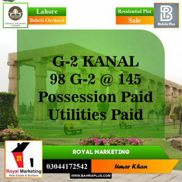 Residential Plot for Sale in Bahria Orchard, Lahore - (BP-143365)