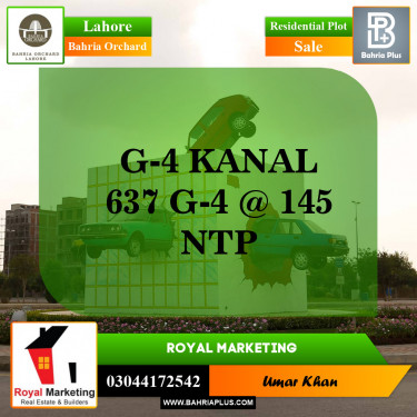 Residential Plot for Sale in Bahria Orchard, Lahore - (BP-143366)