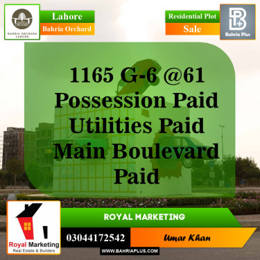 Residential Plot for Sale in Bahria Orchard, Lahore - (BP-143368)