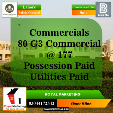 Commercial Plot for Sale in Bahria Orchard, Lahore - (BP-143372)