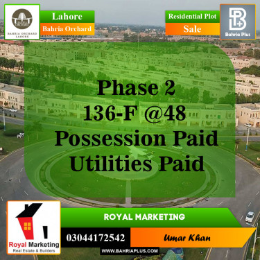 Residential Plot for Sale in Bahria Orchard, Lahore - (BP-143382)