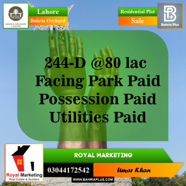 Residential Plot for Sale in Bahria Orchard, Lahore - (BP-143384)