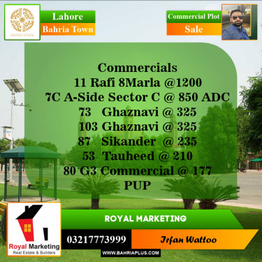 Commercial Plot for Sale in Bahria Town, Lahore - (BP-143394)