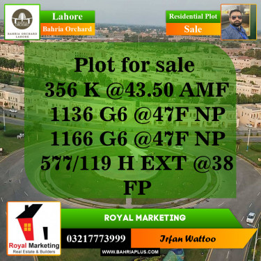 Residential Plot for Sale in Bahria Orchard, Lahore - (BP-143480)