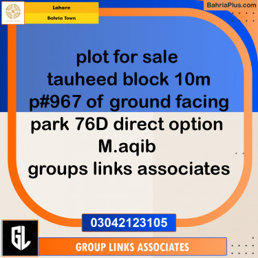 Residential Plot for Sale in Bahria Town, Lahore - (BP-143504)