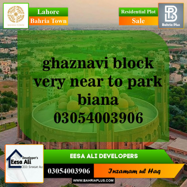 Residential Plot for Sale in Bahria Town, Lahore - (BP-143538)