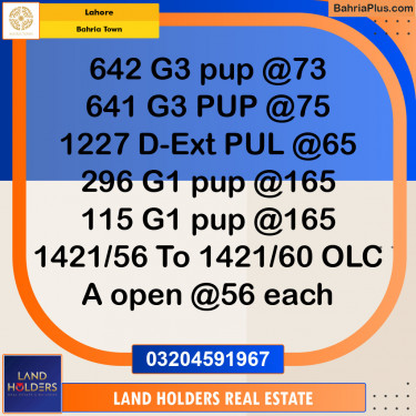 Residential Plot for Sale in Golf Phase 3 -  Bahria Town, Lahore - (BP-143605)